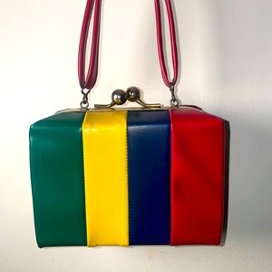 Vintage color block bag